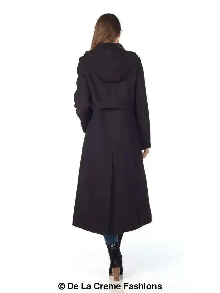 Faux Wool Longline Hooded Winter Coat Femstylo