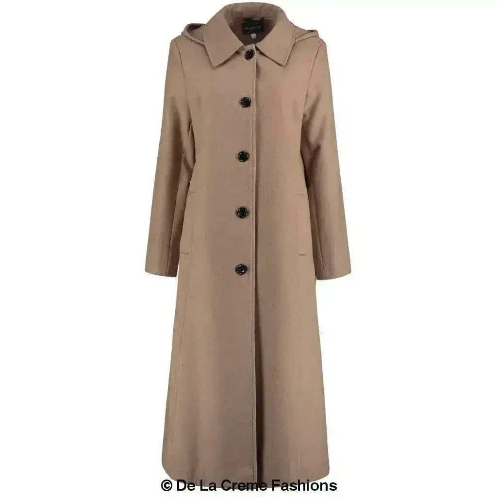 Faux Wool Longline Hooded Winter Coat Femstylo