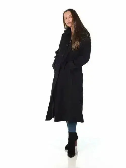 Faux Wool Longline Hooded Winter Coat Femstylo