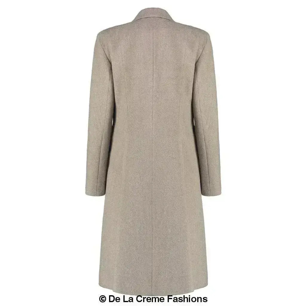 De La Creme - Women's Mohair Blend Longline Winter Coat Femstylo