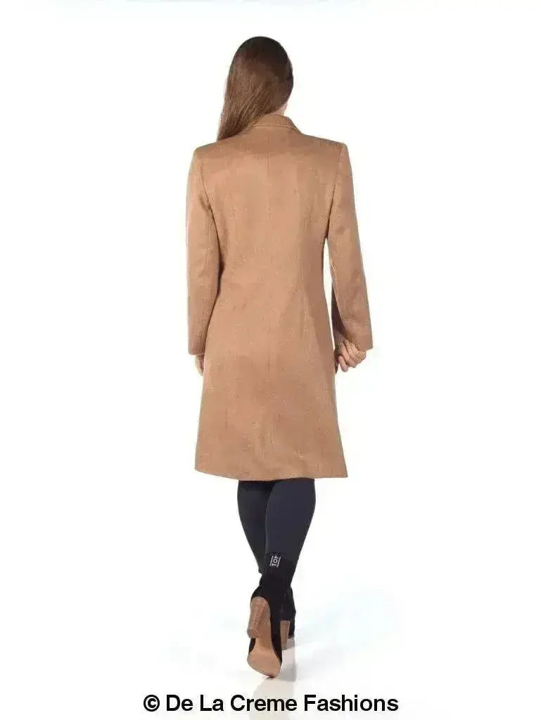 De La Creme - Women's Mohair Blend Longline Winter Coat Femstylo