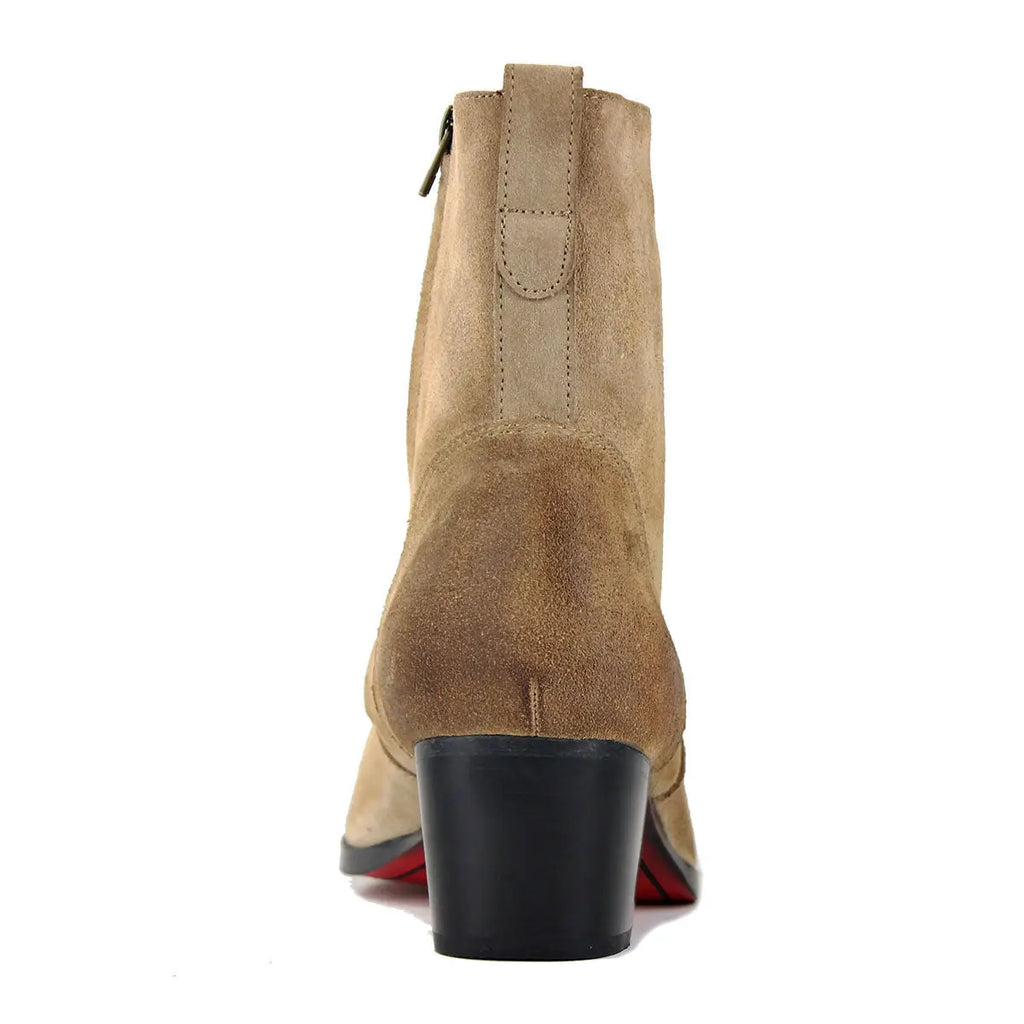 Suede High Heel Chelsea Boots OSSTONE