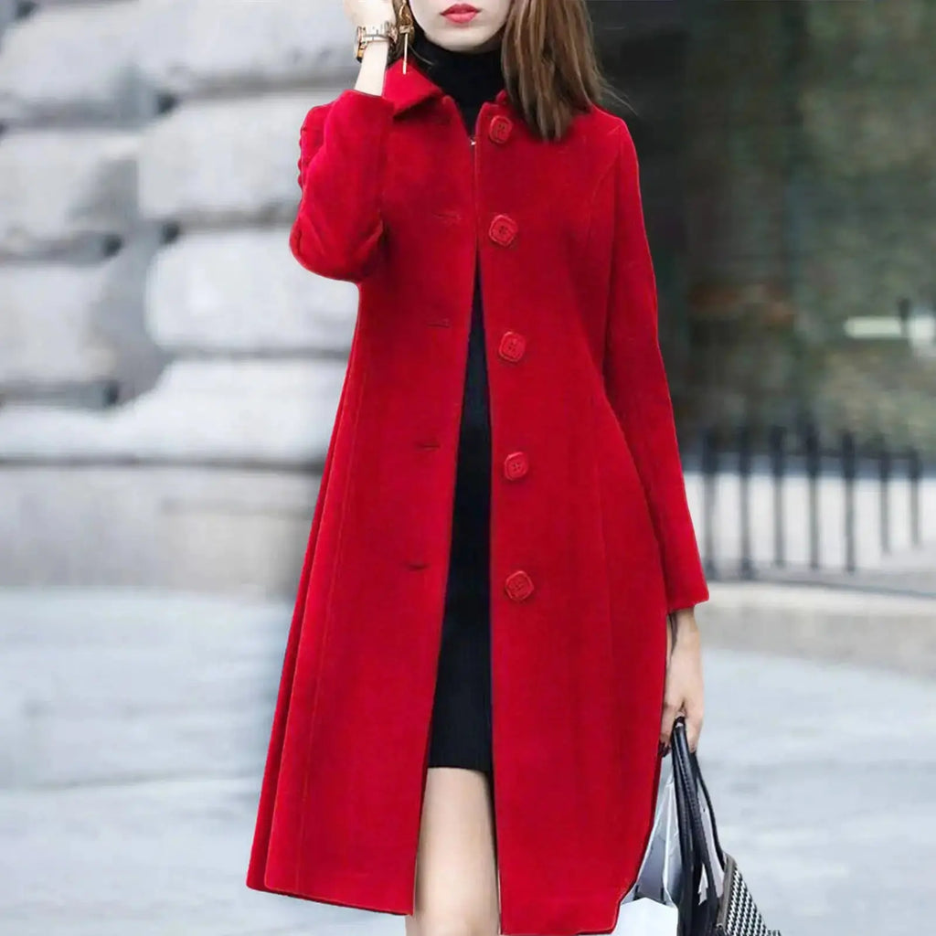 Mid Length Elegant Warm Winter Coat Mimarta