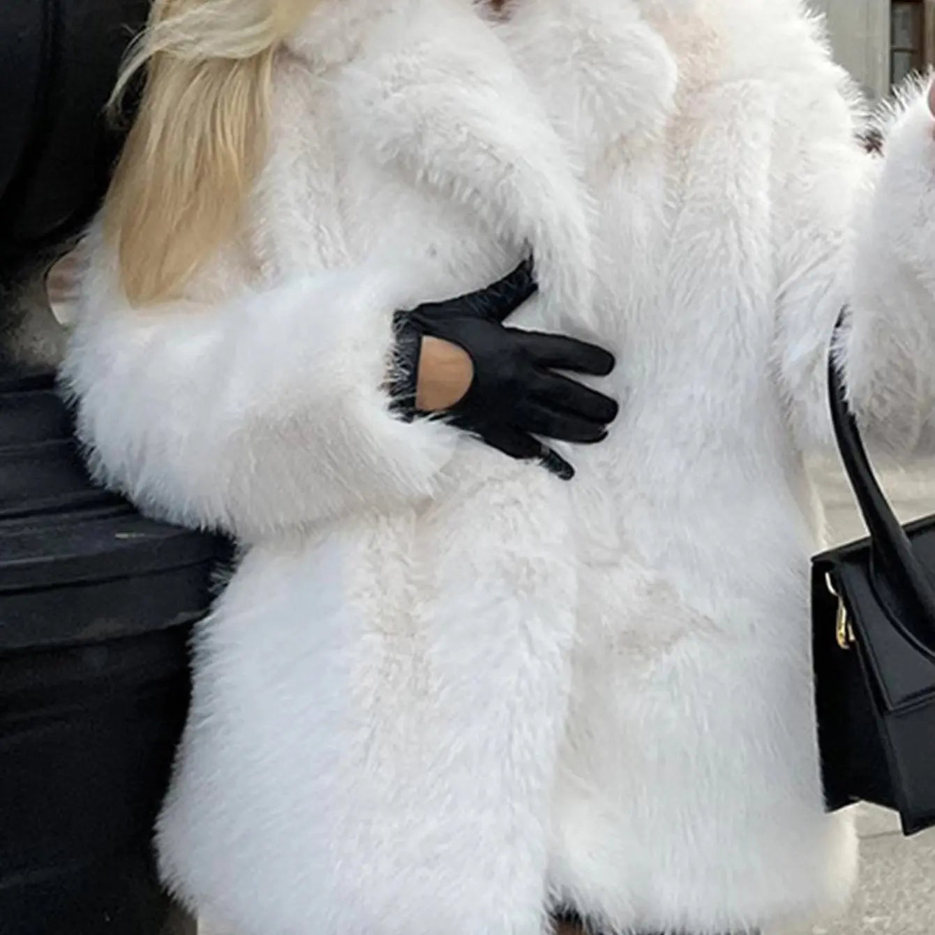 Elegant Sophisticated  Formal Wear V-neck Winter Coat Trendy Attic Store01