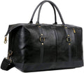 Leather Travel Duffel Bag – Vintage Vegan Carry-On Weekender FR Fashion Co.