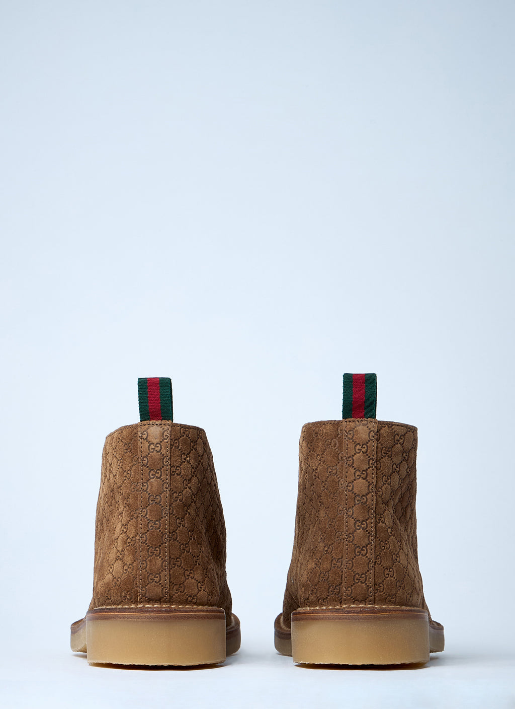 Gucci Men Gg Suede Boots