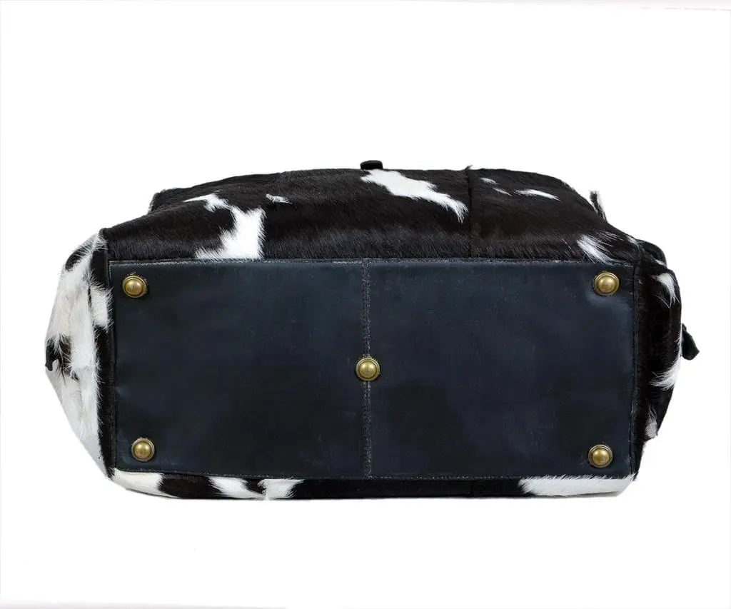 Cowhide Hair on Leather Travel Bag Classy Leather Bags