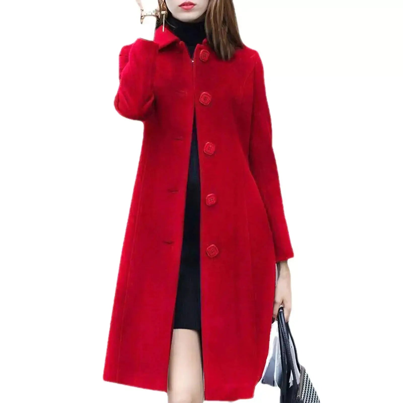 Mid Length Elegant Warm Winter Coat Mimarta