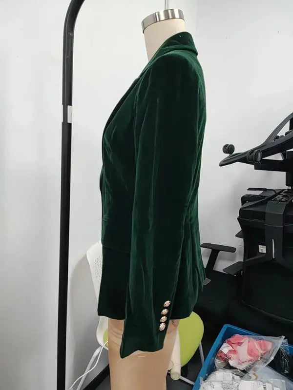 Women's Velvet Suit Jacket - Slim Fit - Multiple Colors - Four Season Lady Ros
