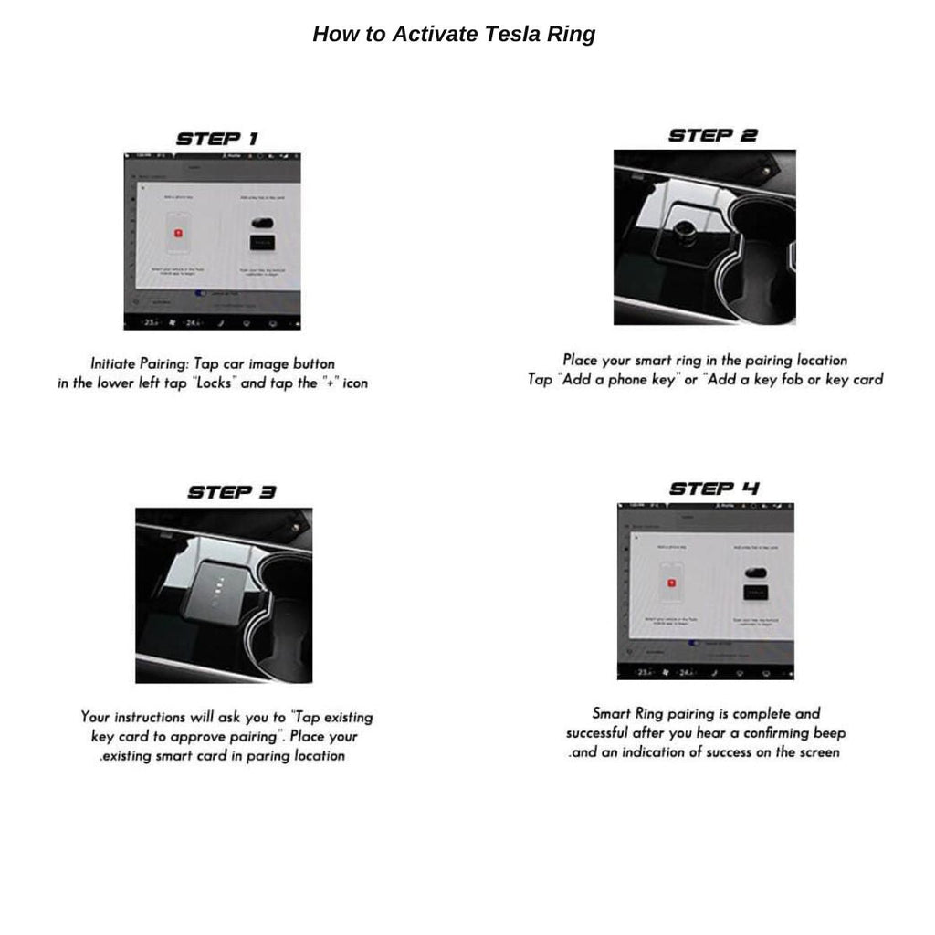 TESERY Smart Ring Key for Tesla Model 3 / Y / S / X / Cybertruck