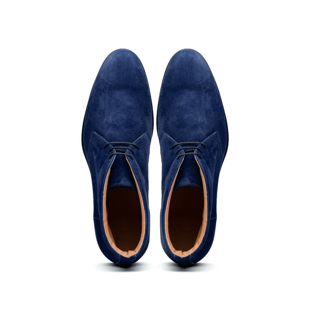 46-592-NVY MARCO Suede Calfskin Chukka Boot, Navy