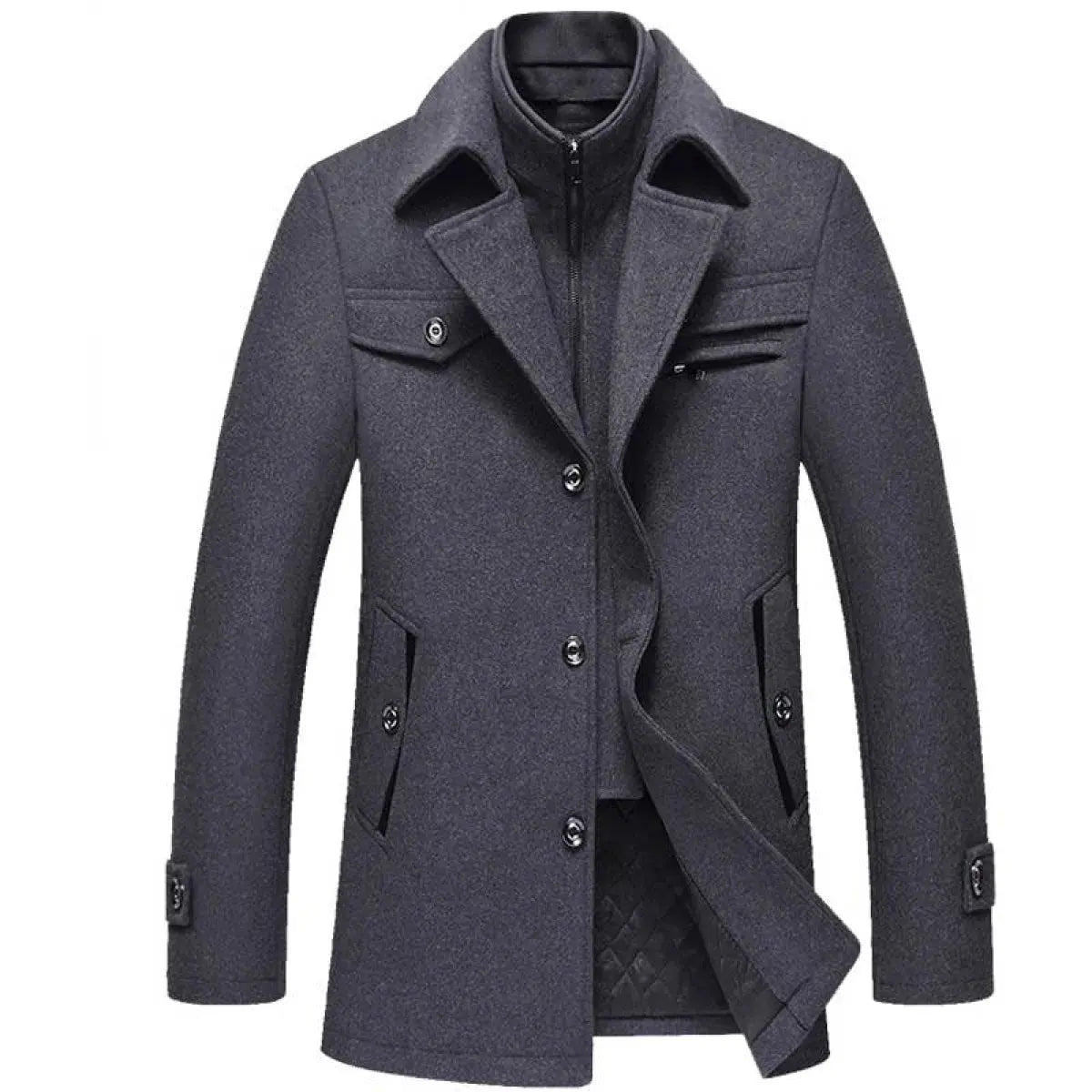 Men's Winter Wool Coat Kawaii Stop